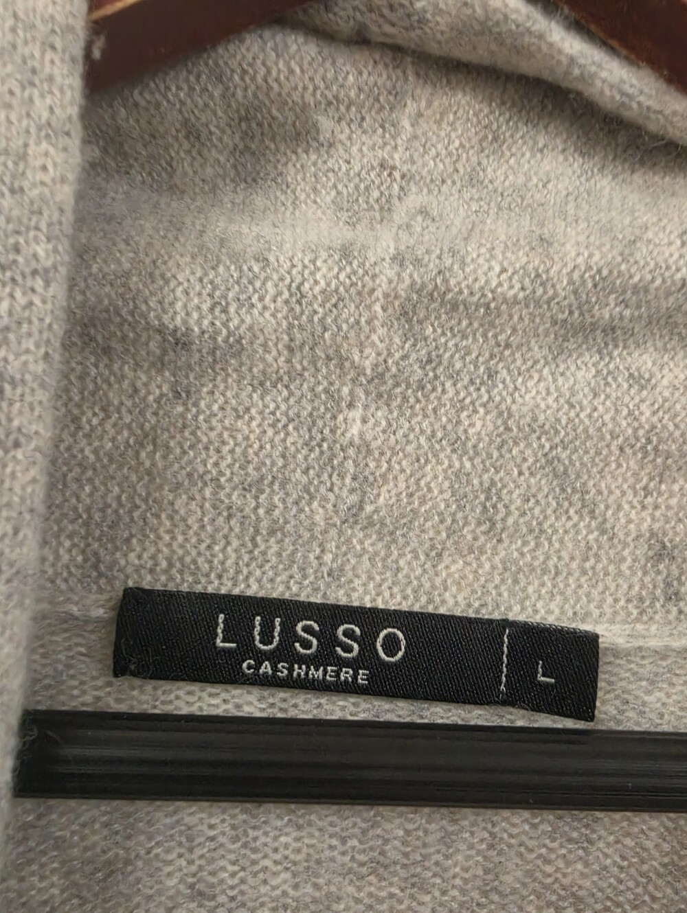 Lusso Women's Gray 100% Cashmere Open Front Duster Cardigan Large - Picture 4 of 6